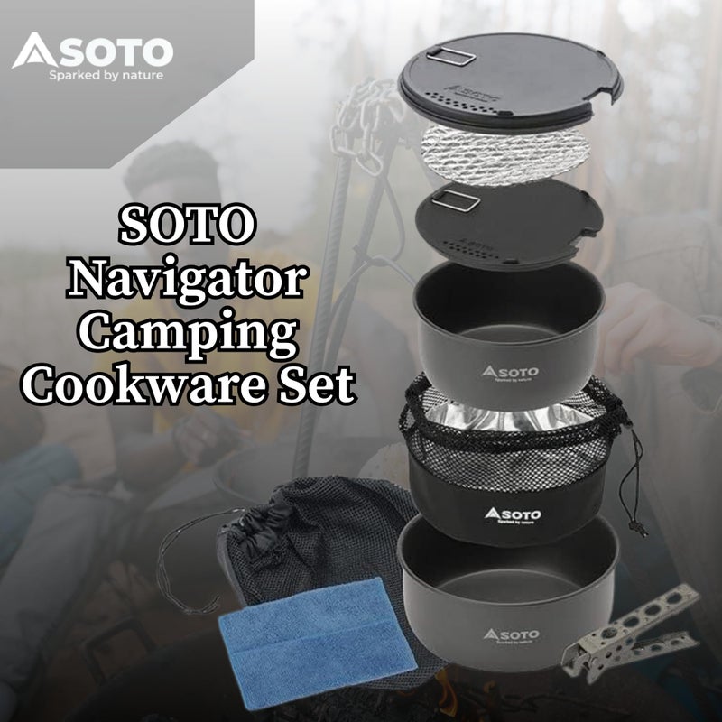 SOTO Navigator Camping Cookware for Outdoor Cooking - Durable Camping Cooking Set, Shock & Corrosion Resistant, Lightweight & Multi-Functional - Image 2
